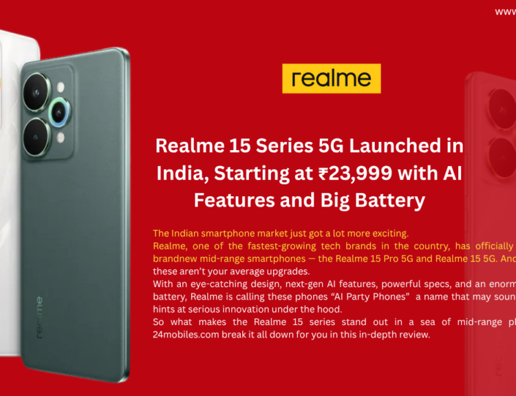 Realme 15 Series 5G Launch Banner – Price Starting ₹23,999 with AI Features and 7000mAh Battery