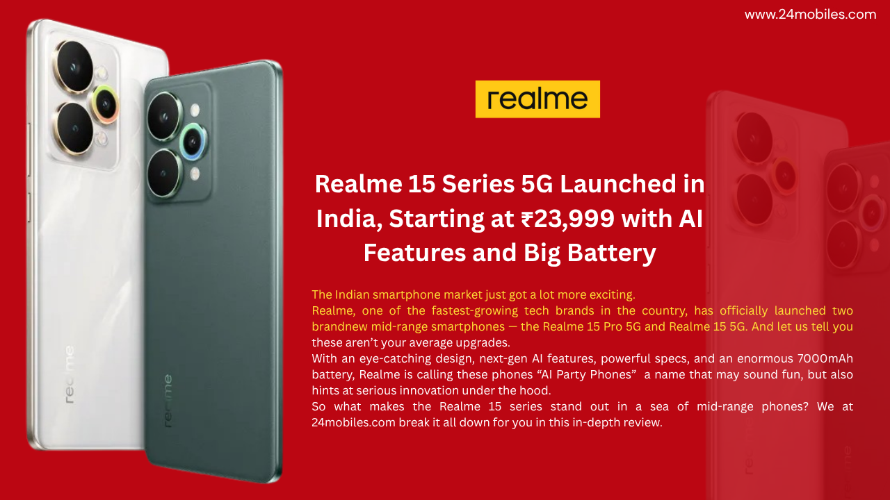 Realme 15 Series 5G Launch Banner – Price Starting ₹23,999 with AI Features and 7000mAh Battery