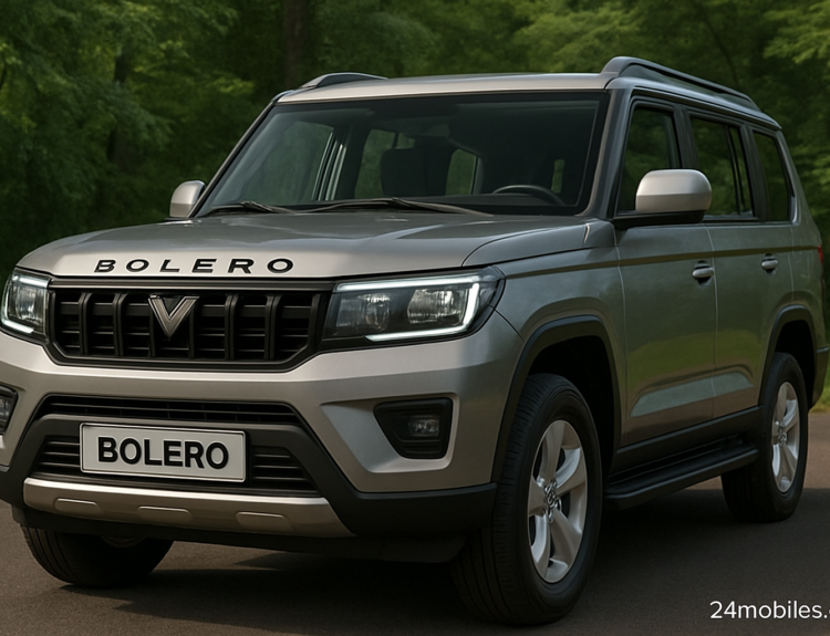 Mahindra Bolero SUV driving on a jungle road