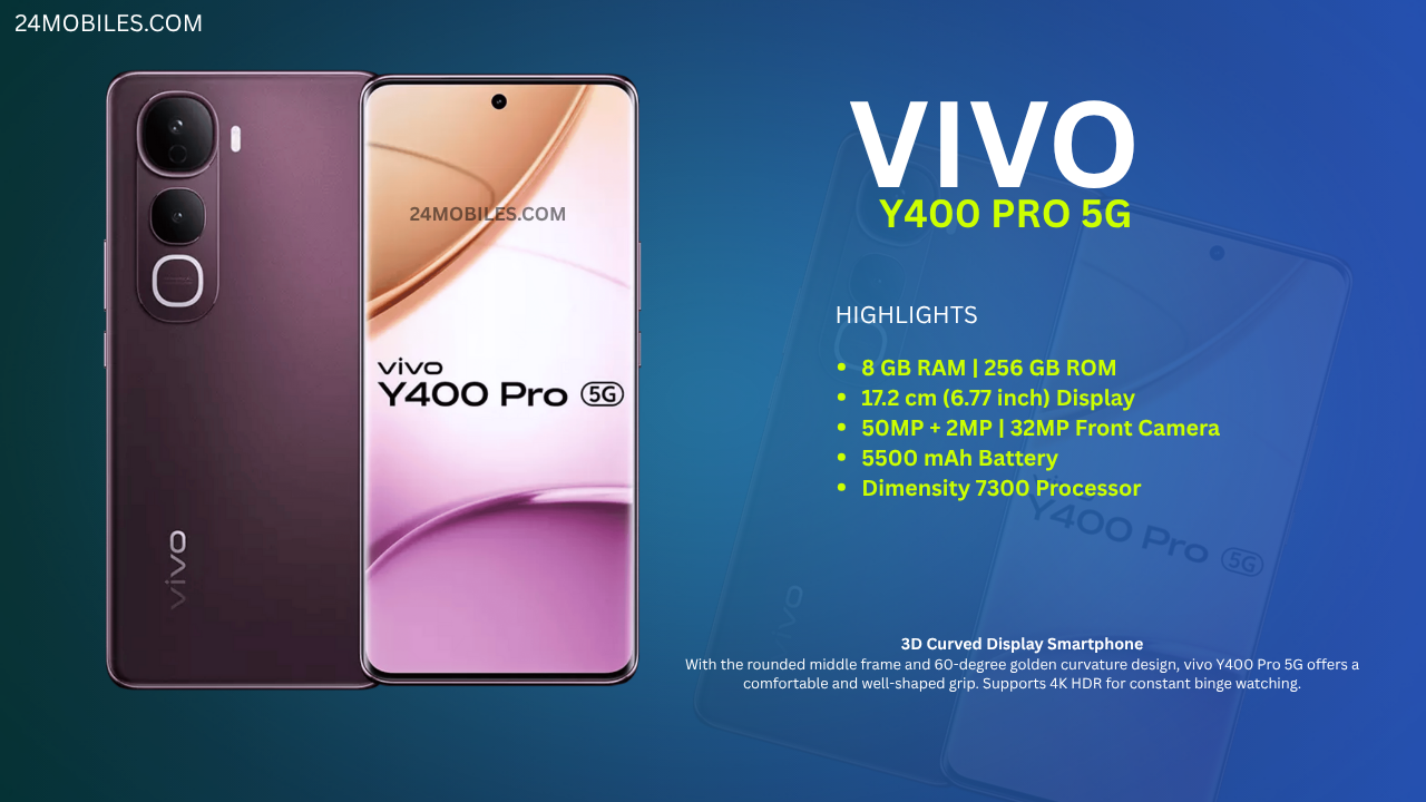 Vivo Y400 Pro 5G front and back design